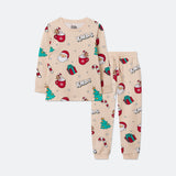 Beige xmas-joulupyjama lapsille