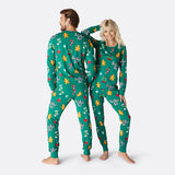 Vihreä hohoho-joulupyjama miehille