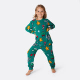 Vihreä hohoho-joulupyjama lapsille