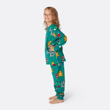 Vihreä hohoho-joulupyjama lapsille