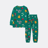 Vihreä hohoho-joulupyjama lapsille