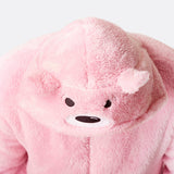 Vaaleanpunainen nalle-onesie miehille