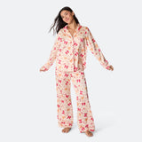 Piparkakku satiininen joulupyjama naisille