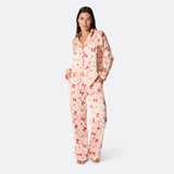 Piparkakku satiininen joulupyjama naisille