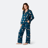 Nalle satiininen joulupyjama naisille