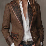 Gisèle | Blazer, jossa on painetut Chevron-insertti