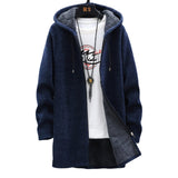 Marina pitkä huppari vetoketjulla sininen