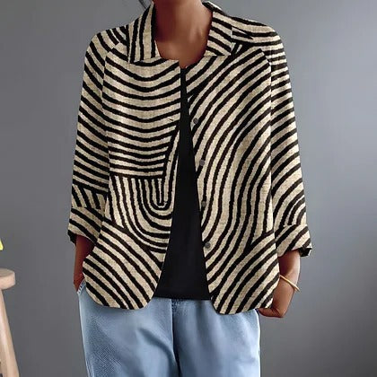 Hazel | Raidallinen Avoin Blazer