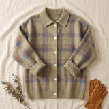 Amelia | Ruudullinen neulecardigan