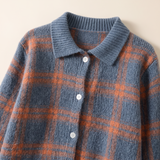 Grace | Ruudullinen neulecardigan