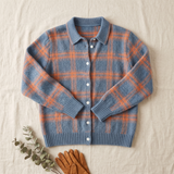 Grace | Ruudullinen neulecardigan