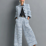 Leontina | Lyhyt Tweed-tyylinen Takki ja Laitahousut