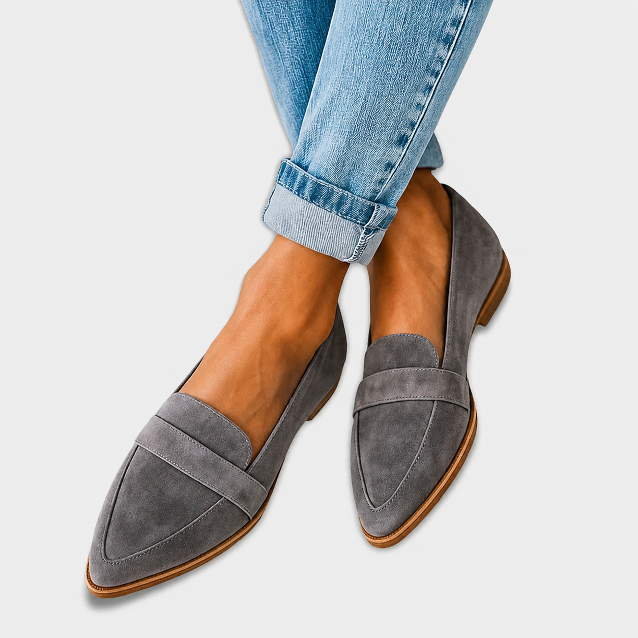 Zusjes Mode | Samettiset loafersit matalla pinnalla