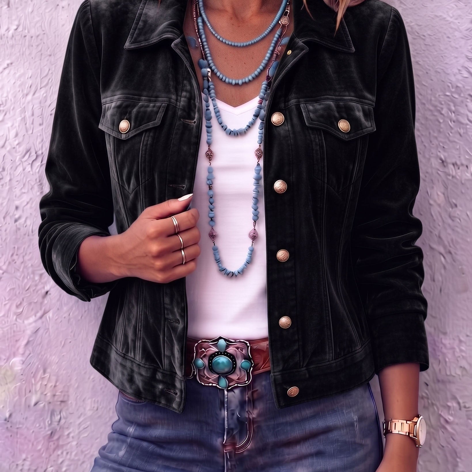 Diana | Vintage-inspiroitunut Boho-samettitakki